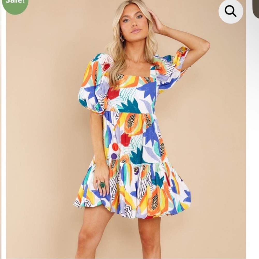 Womens Oliphant Dresses  Size XS
Papaya Yellow Bubble Skirt Mini
Dress